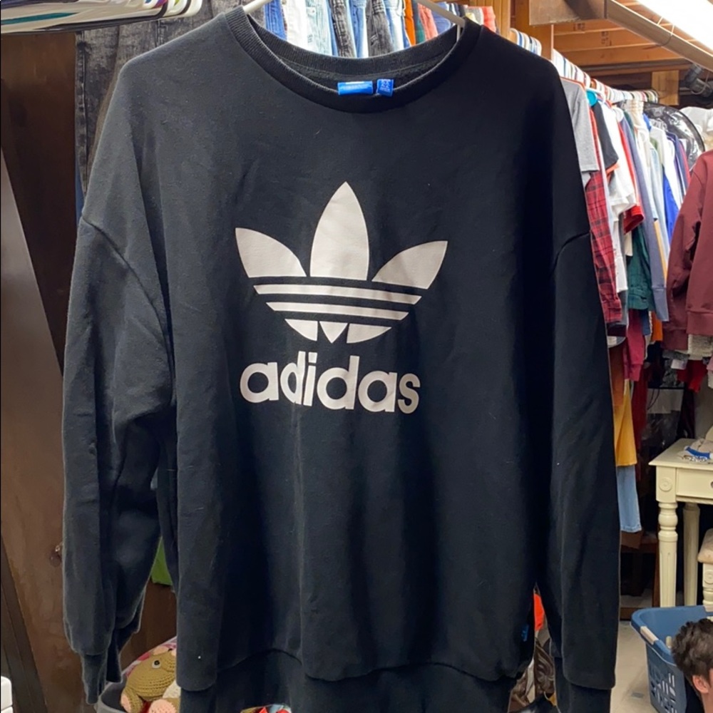 Black adidas crew neck